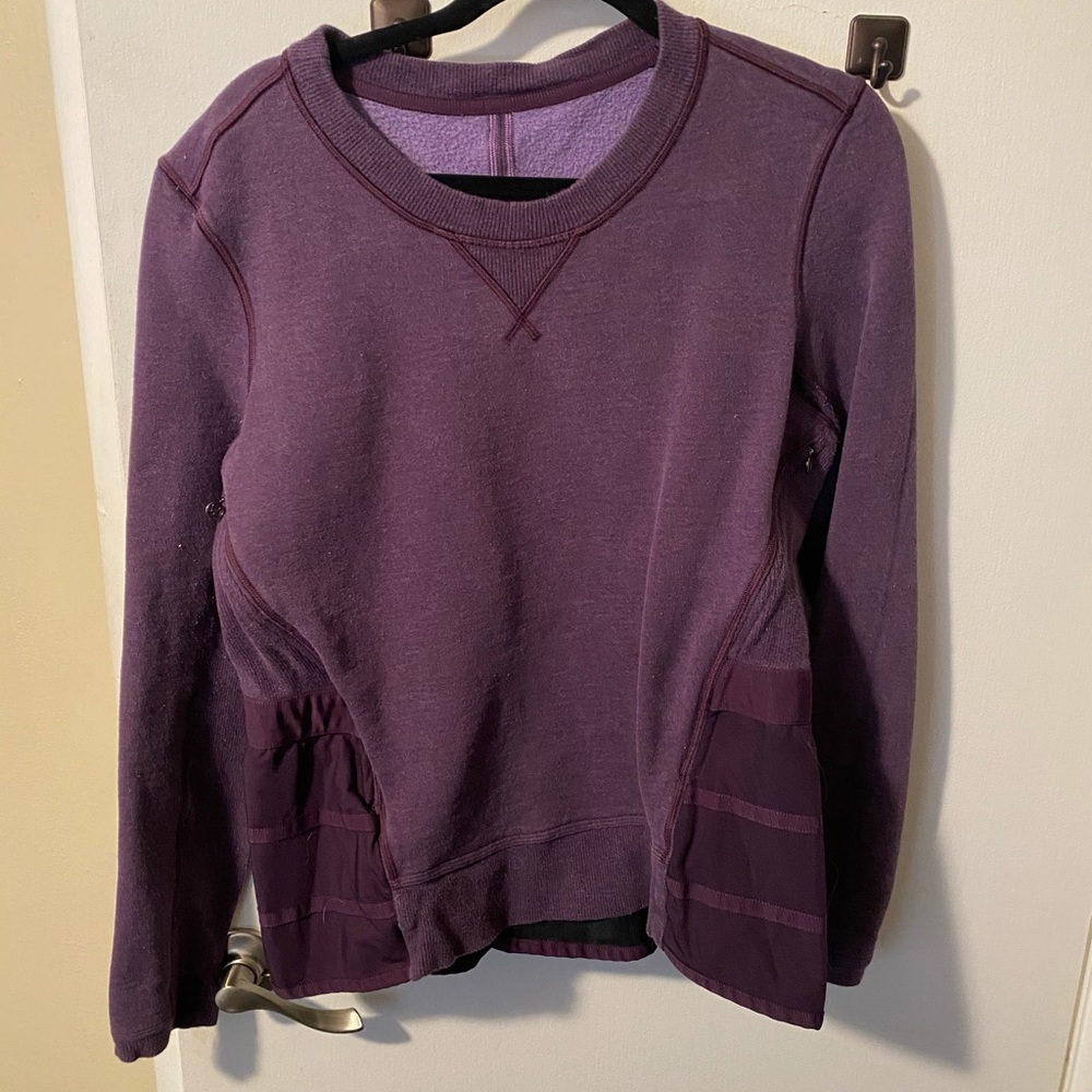 Purple Lululemon Peplum Sweatshirt
